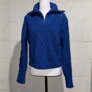 Sincerely Jules Royal Blue Collared Sweater